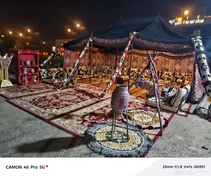 تاجير خيام وجلسات شعبيه وكراسي وطاولات طعام 2