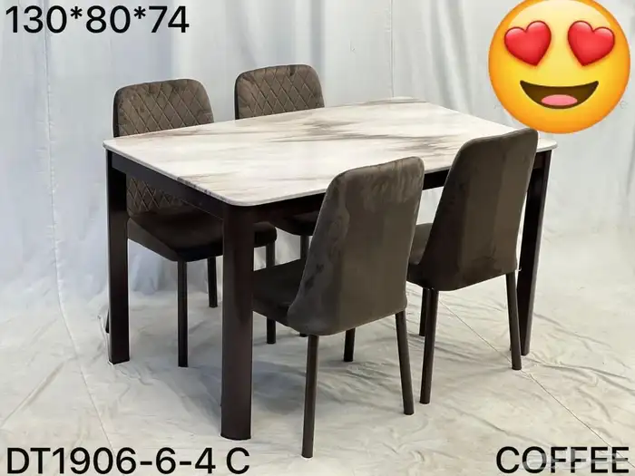 طاولات طعام خشب زجاج رخام جديد بالكرتون 15