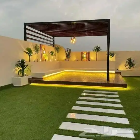 متخصصون فى تصميم وتنسيق الحدائق المنزلية  جلسات_خارجية  شلال 7