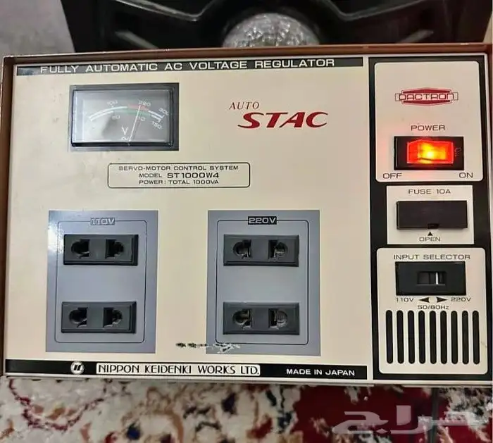 محول ومنظم كهرباء ياباني ELECTRIC TRANSFORMER1000V- 220 127V 1