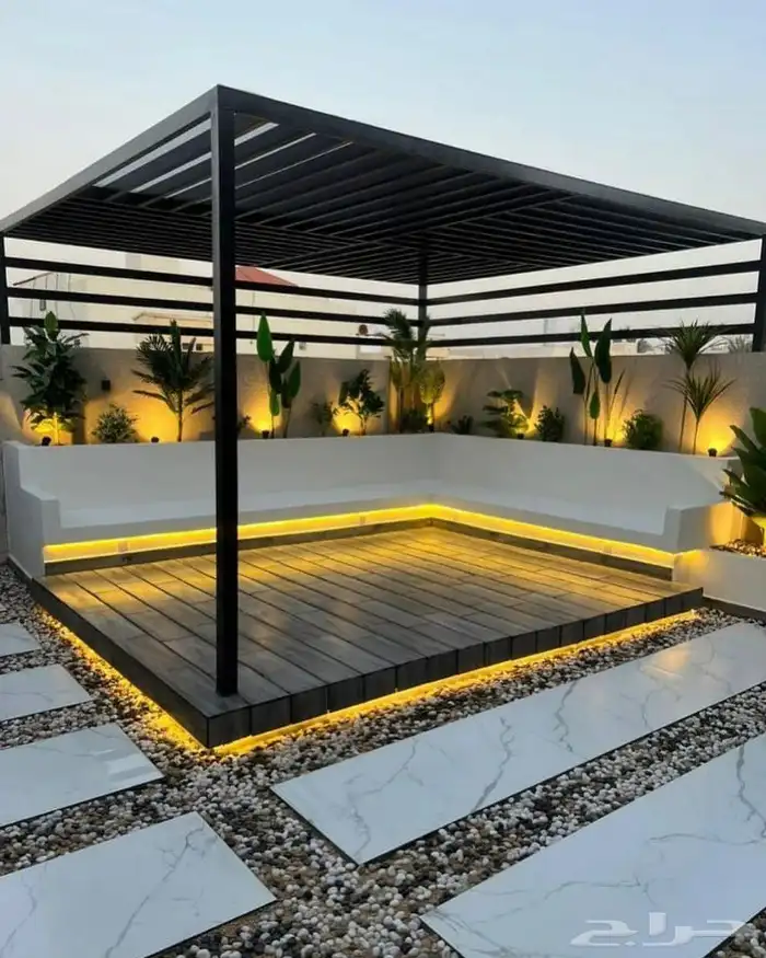 متخصصون فى تصميم وتنسيق الحدائق المنزلية  جلسات_خارجية  شلال 6