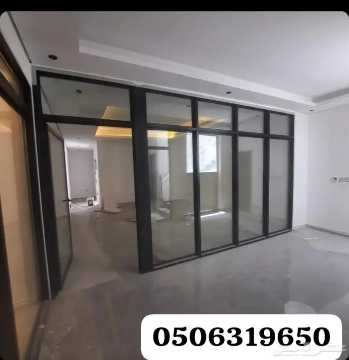 باب المنيوم شبابيك المنيوم دبل زجاج دبل سواتر مظلات هناجر 7