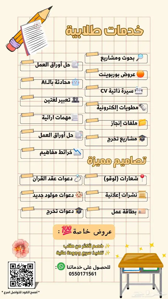 مشاريع وبحوث ملفات انجاز تقارير واجبات مطويات باوربوينت وورد 4