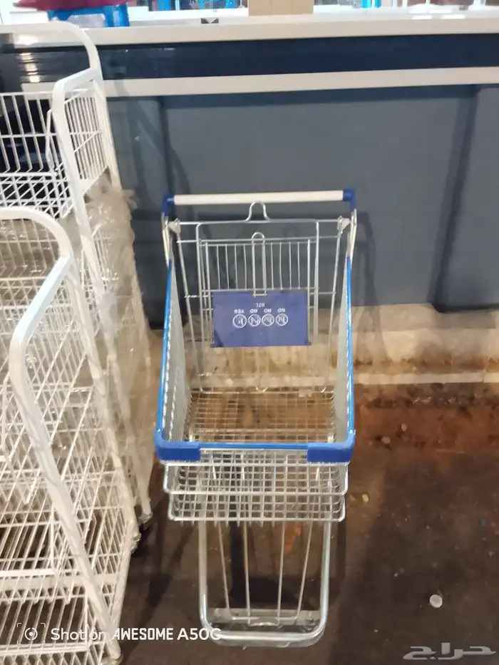 يوجد لدينا جميع انواع الرفوف سوبر ماركت كاشير حرف ال وعربات 7