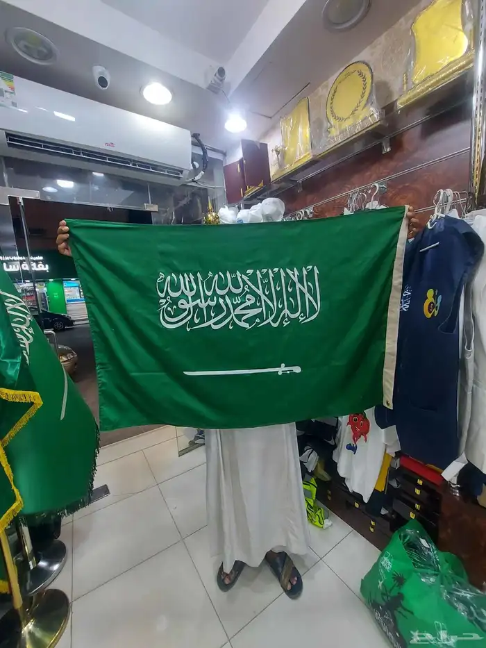 أعلام السعوديه قماش جبردين وقماش ساتان 3