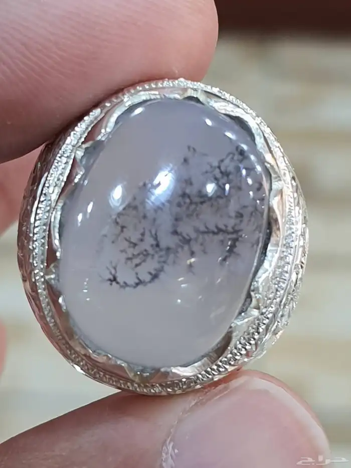 خاتم عقيق يماني شجري 2