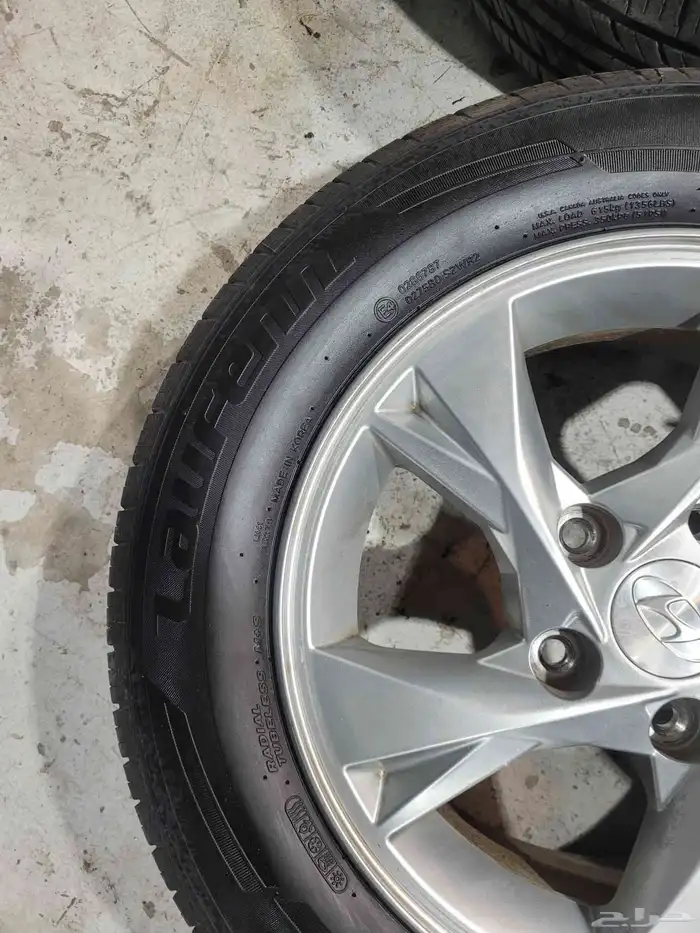 جنوط وكفرات النترا موديل 2021 جنوط اصلي وكاله مقاس 15 5