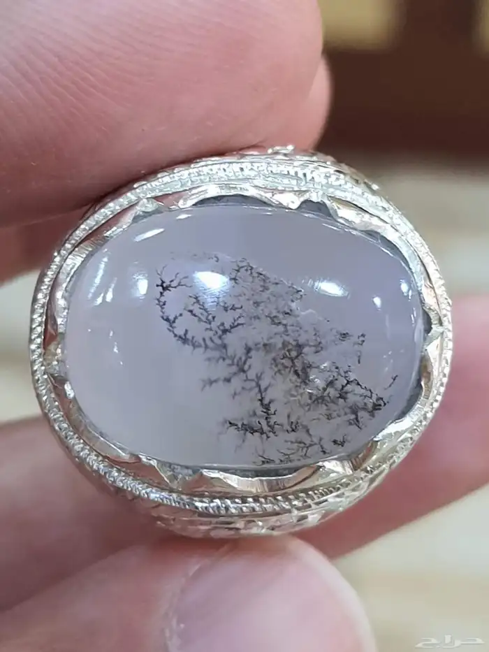 خاتم عقيق يماني شجري 1