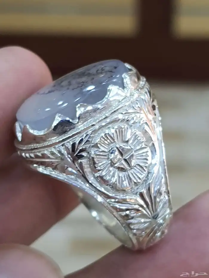 خاتم عقيق يماني شجري 5