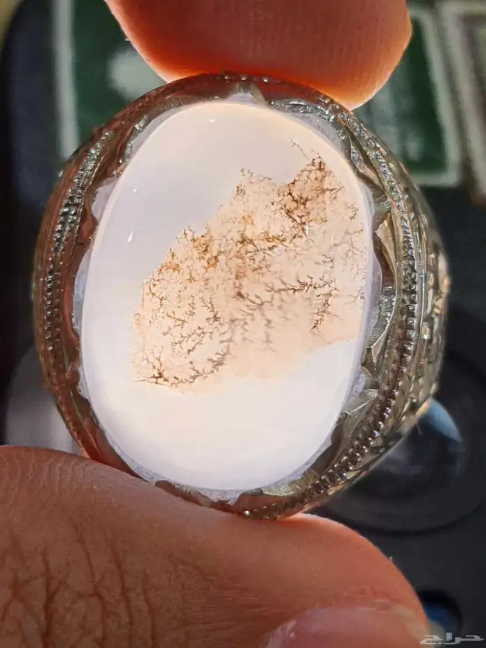 خاتم عقيق يماني شجري 3