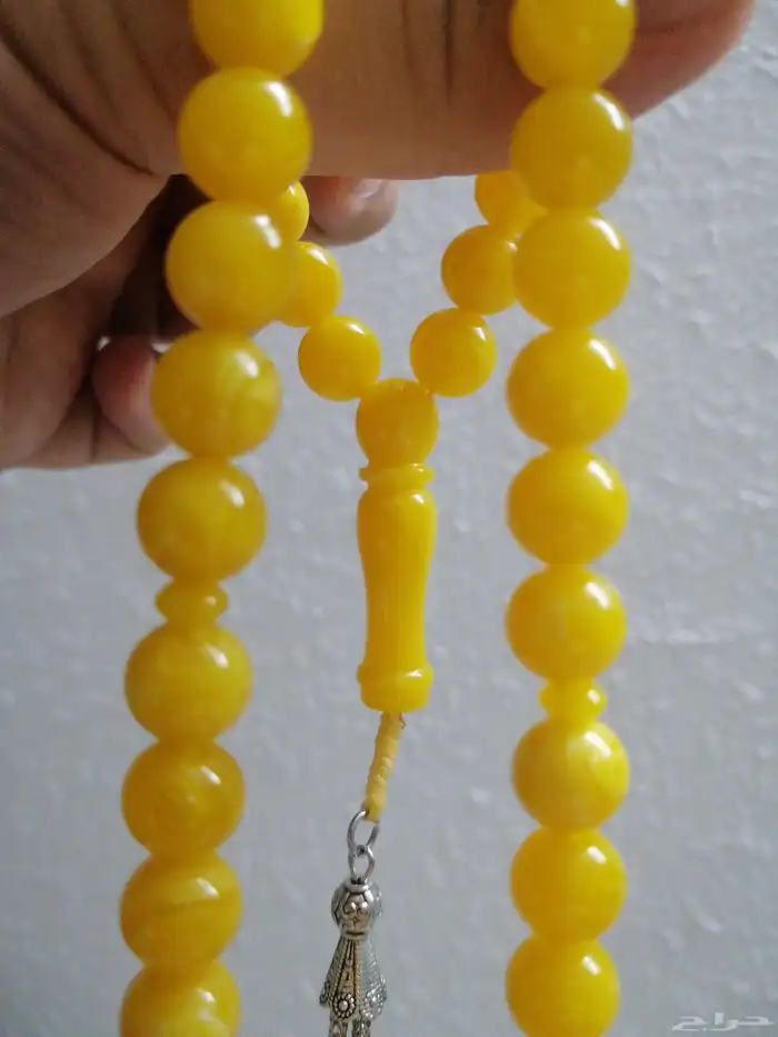 سبحة كهرمان اصفر صافي (جديدة). 3