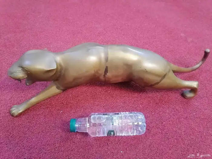 مجسم نمر نحاس بالكامل ثقيل الوزن 1