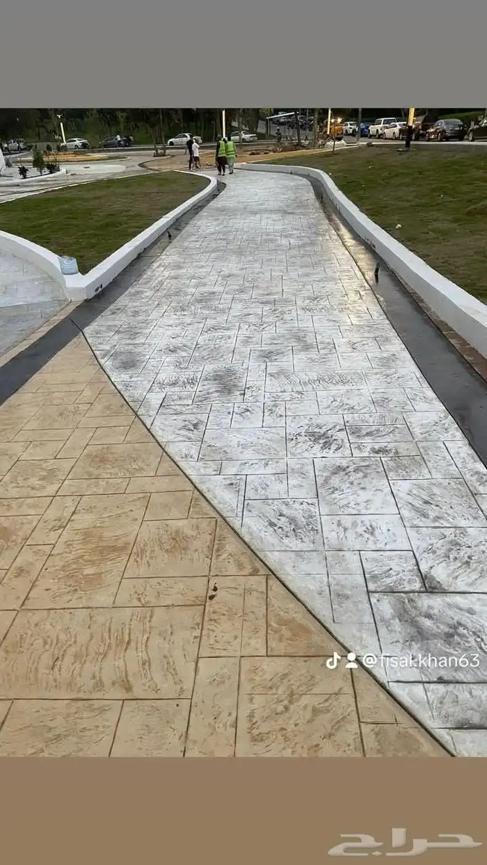 Stamped concrete مقاؤل صبة ميزانية صبة مرؤحة سكريت صبة محطة 5
