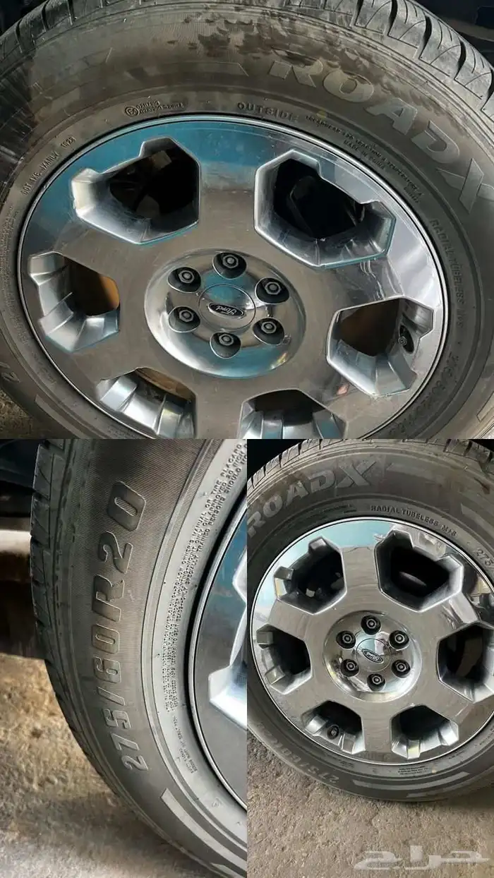 جنوط مقاس 20 فورد f150 اصليات مع الكفرات 3