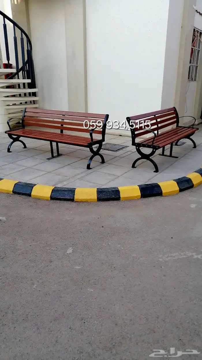 مقعد فناء في الهواء الطلق أثاث الشرفة الأمامية مقاعد مضادة 2