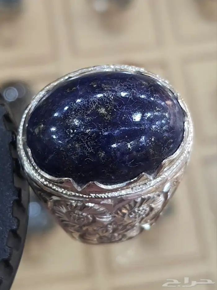 خاتم لازورد افغاني طبيعي 0