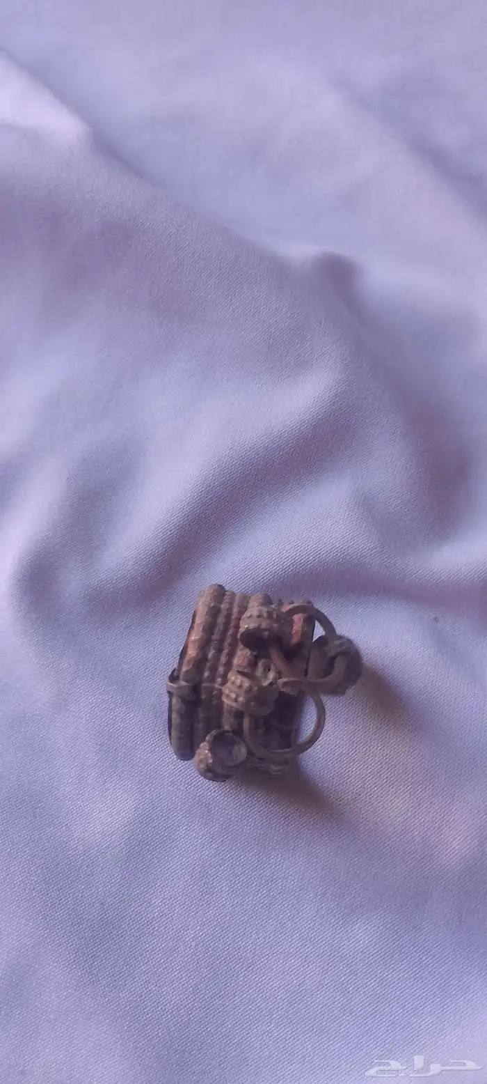 حجل أبو ثومة فضة بدوي قديم أنتيك ثقيل جدا حجل فضة أصلي 4