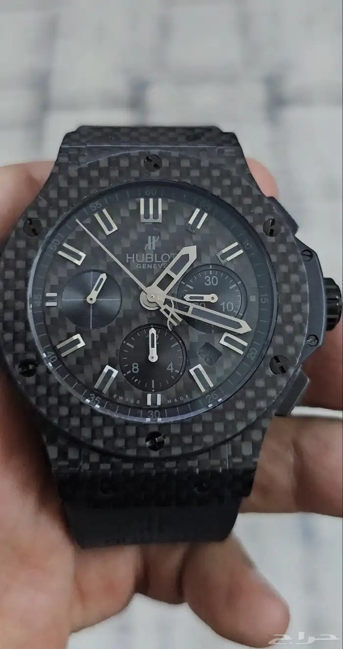 ساعه hublot big bang هوبلو كاربون فايبر 7