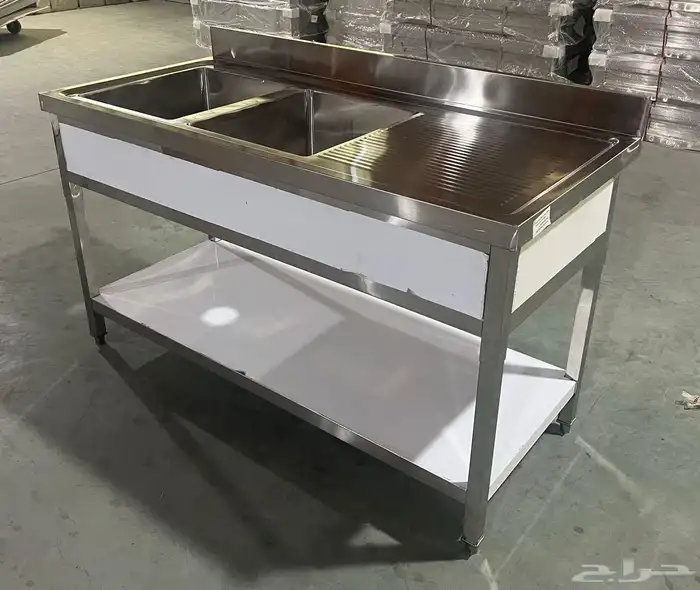 طاولات استيل أحواض مغاسل استيل كونترات دواليب ارفف استيل جدي 0