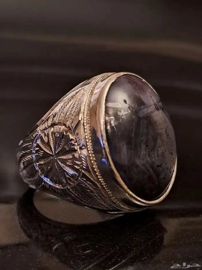 خاتم ياقوت نجمي طبيعي 3