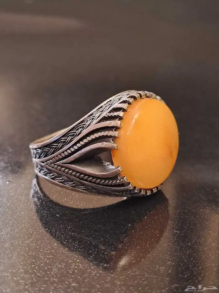 خاتم كهرمان بولندي (ذهب الرجال) 1