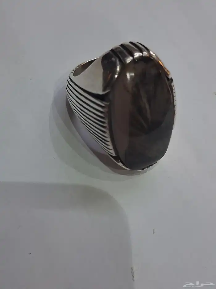 خاتم جميل من الفضه كبير الحجم وزن الخاتم 40 جرام 0