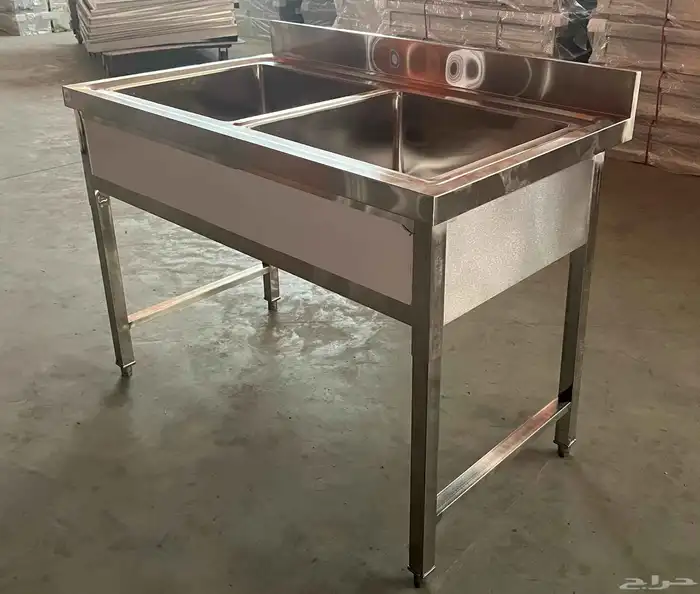 طاولات استيل أحواض مغاسل استيل كونترات دواليب ارفف استيل جدي 2