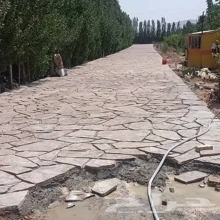 حجر وجه الجبل عشوائي لون ابيض سعر الطبليه 50 ريال 6