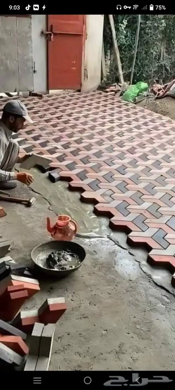 انترلوك واسفلت الباحه حار ومقروش أعمالنا مميزه وبأدق التفاصي 3