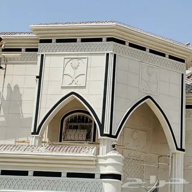 ديكورات خارجيه بديل الحجر الطبيعي سمنت أبيض وبطحاء الرياض 05 2