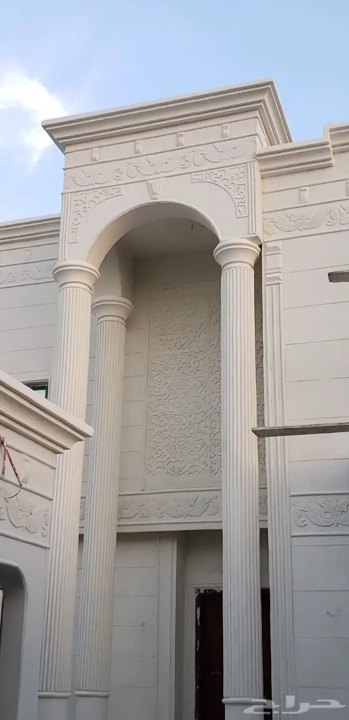 ديكورات خارجيه بديل الحجر الطبيعي سمنت أبيض وبطحاء الرياض 05 5