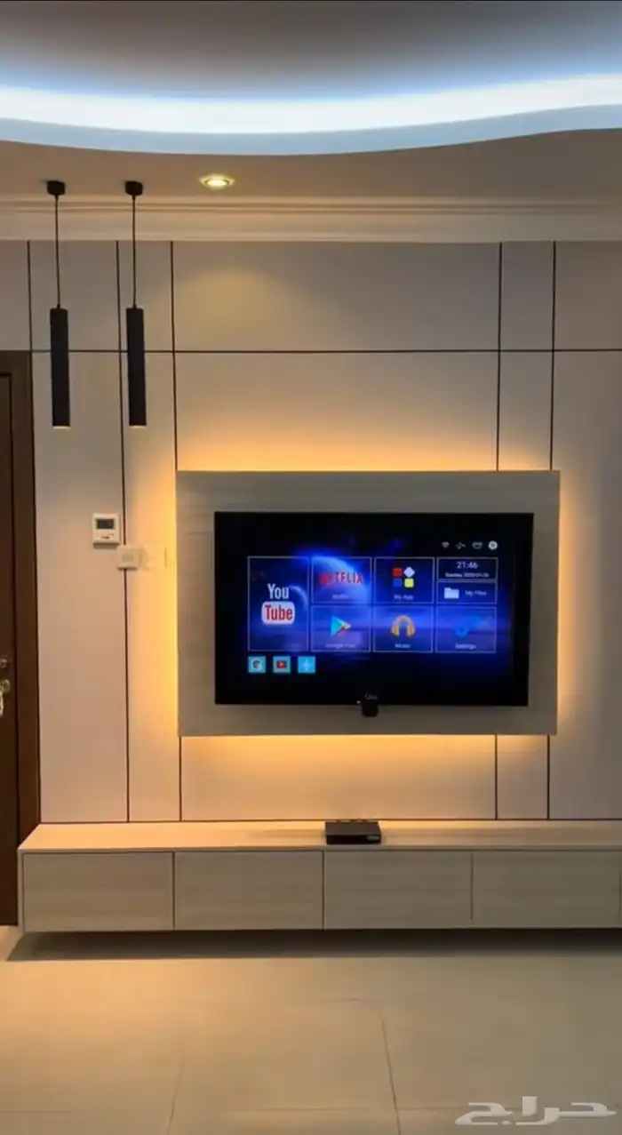 ديكورات خلفيات تلفزيون رفوف شيبورد 1