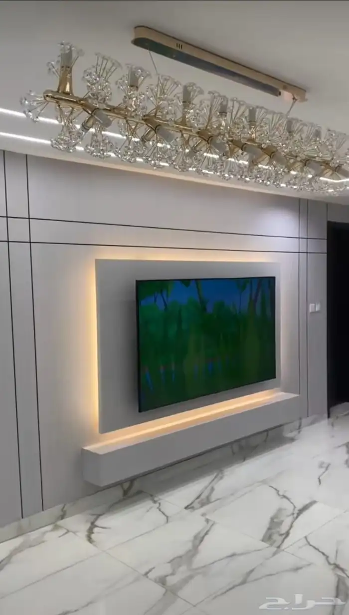 ديكورات خلفيات تلفزيون رفوف شيبورد 4