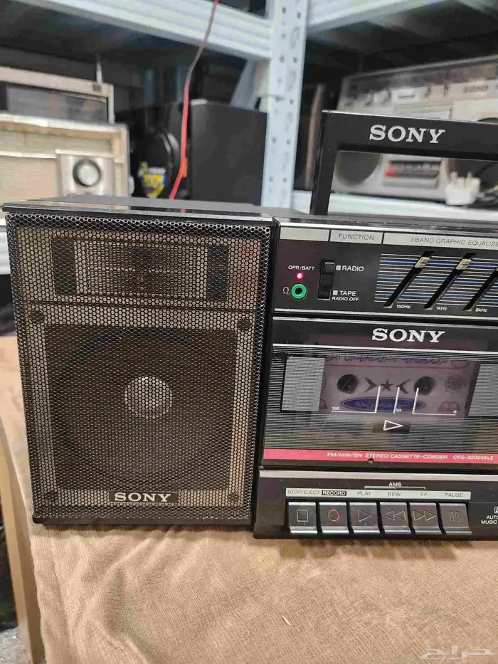 مسجل سوني مع راديو 7 موجات 2