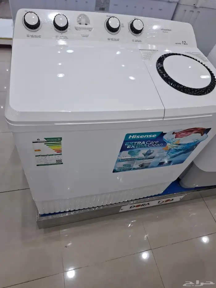 غسالات هايسنس 12 كيلو حوضين 0