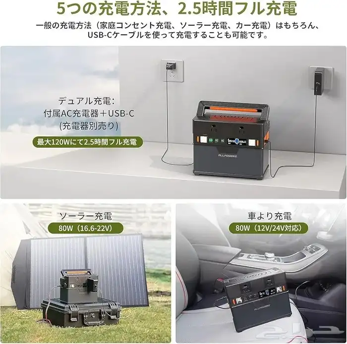 مزود الطاقة المحمول 300 300ALLPOWERS S تم توفير من جديد 5