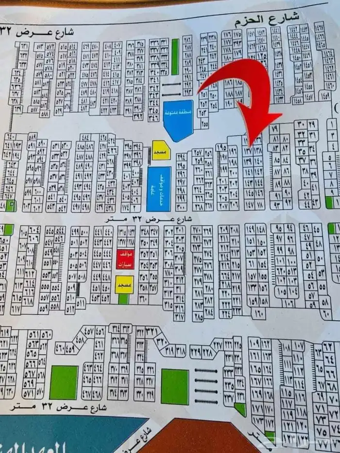 للبيع قطعه ارض في مخطط حي النور 6ج س ب وجهتين مميزه جدااا 1