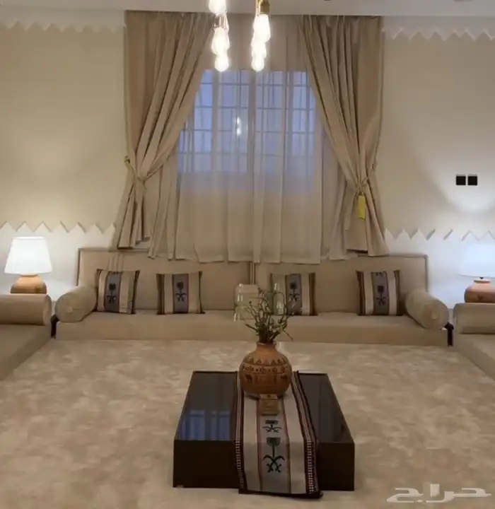 كنب ارضي مجالس مغربية مساند ستائر تفصيل وتنجيد 9