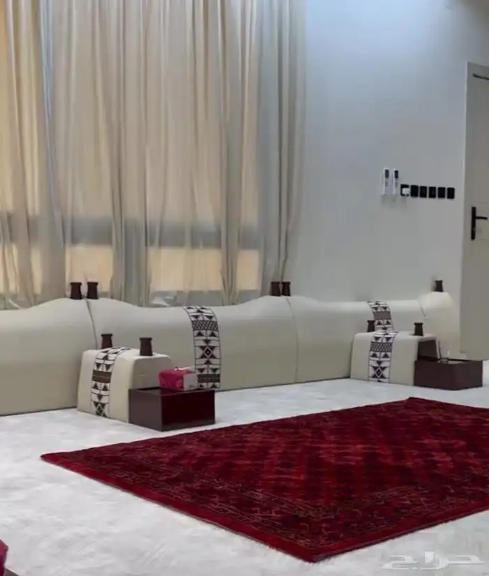 كنب ارضي مجالس مغربية مساند ستائر تفصيل وتنجيد 11