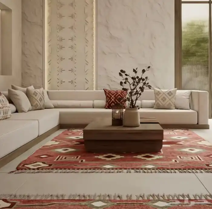 كنب ارضي مجالس مغربية مساند ستائر تفصيل وتنجيد 5