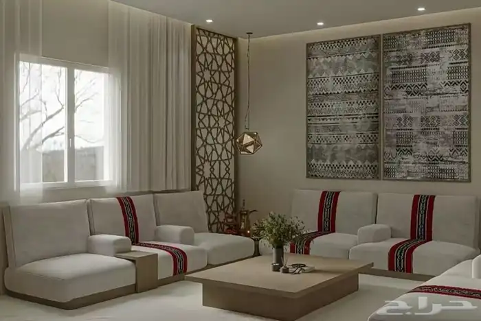 كنب ارضي مجالس مغربية مساند ستائر تفصيل وتنجيد 4