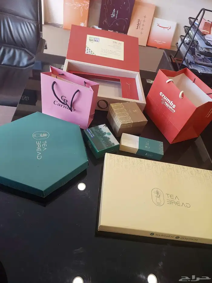 مطبعه مطابع بوكسات أكياس فواتير اختام استكرات لاصقة علب حلوي 1
