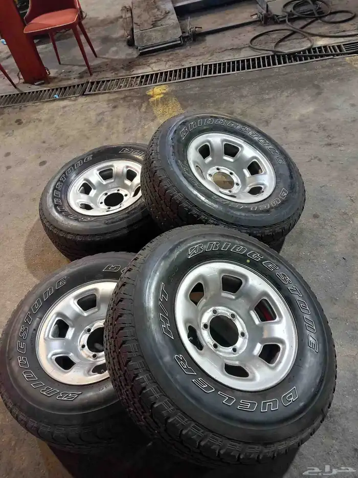 جنوط فتك حديد نيسان وكاله مع كفرات برجستون 0