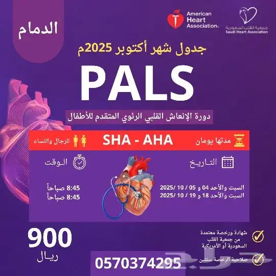 دورة PALS الإنعاش القلبي الرئوي المتقدم للأطفال 0