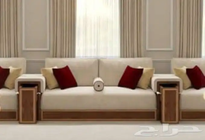 كنب ارضي مجالس مغربية مساند ستائر تفصيل وتنجيد 0