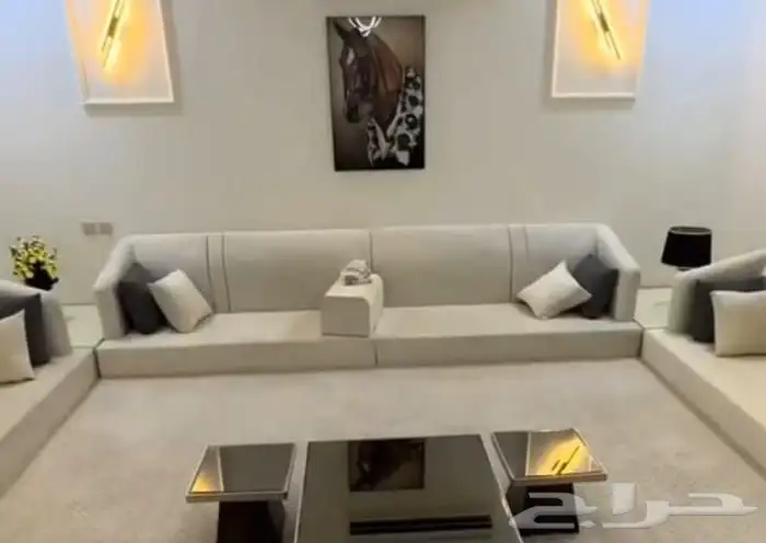 كنب ارضي مجالس مغربية مساند ستائر تفصيل وتنجيد 20