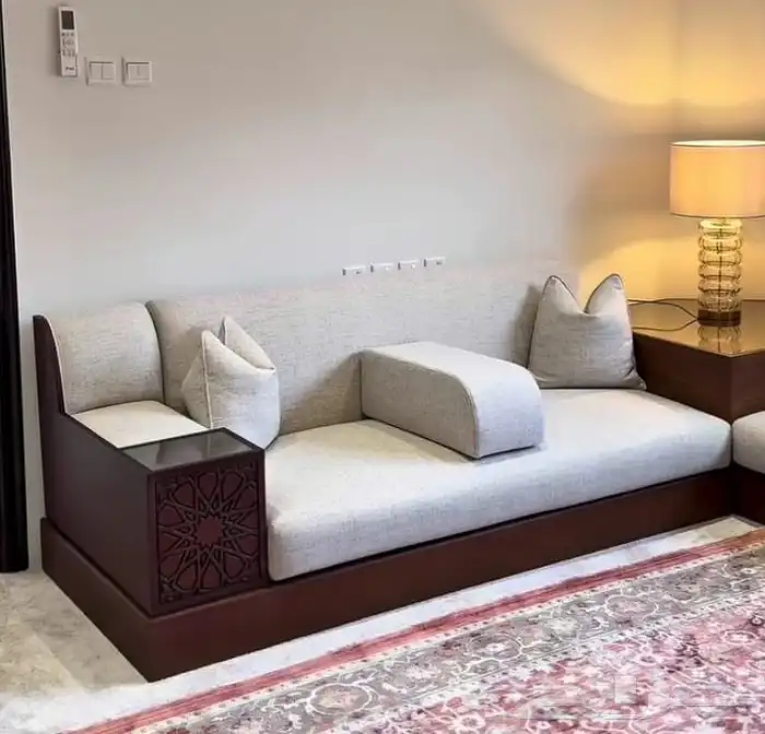 كنب ارضي مجالس مغربية مساند ستائر تفصيل وتنجيد 40