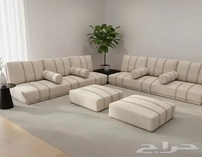 كنب ارضي مجالس مغربية مساند ستائر تفصيل وتنجيد 2