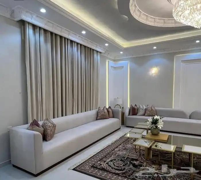 كنب ارضي مجالس مغربية مساند ستائر تفصيل وتنجيد 30