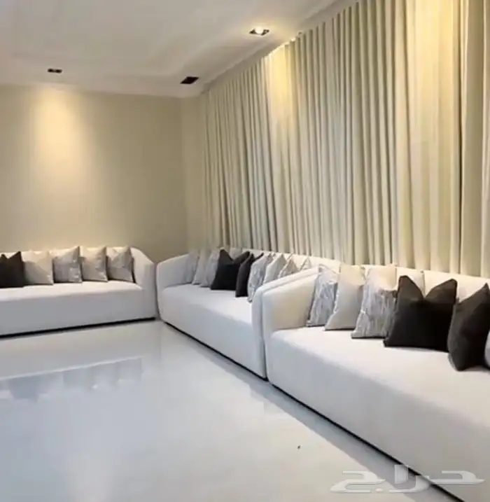 كنب ارضي مجالس مغربية مساند ستائر تفصيل وتنجيد 27